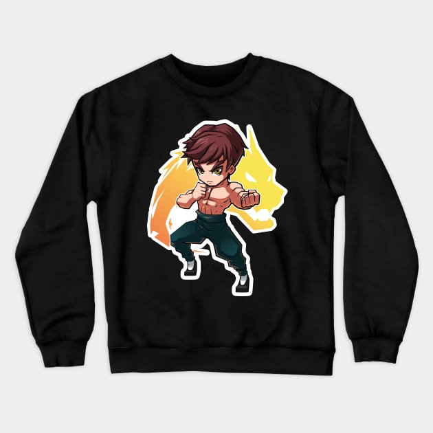 Chibi Fei Long SF4 Crewneck Sweatshirt by Xar623